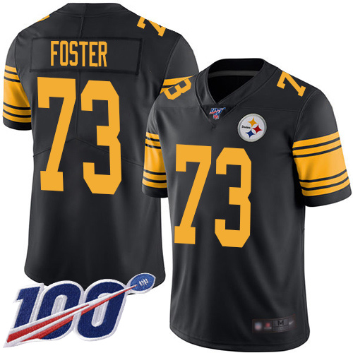 Youth Pittsburgh Steelers Football #73 Limited Black Ramon Foster 100th Season Rush Vapor Untouchable Nike NFL Jersey->youth nfl jersey->Youth Jersey
